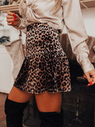 Leopard Tiered Mini Skirt-Krush Kandy, Women's Online Fashion Boutique Located in Phoenix, Arizona (Scottsdale Area)