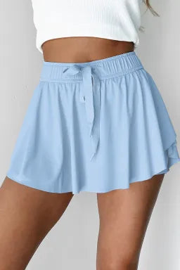 Drawstring High Waist Lined Tennis Skorts-Skorts-Krush Kandy, Women's Online Fashion Boutique Located in Phoenix, Arizona (Scottsdale Area)