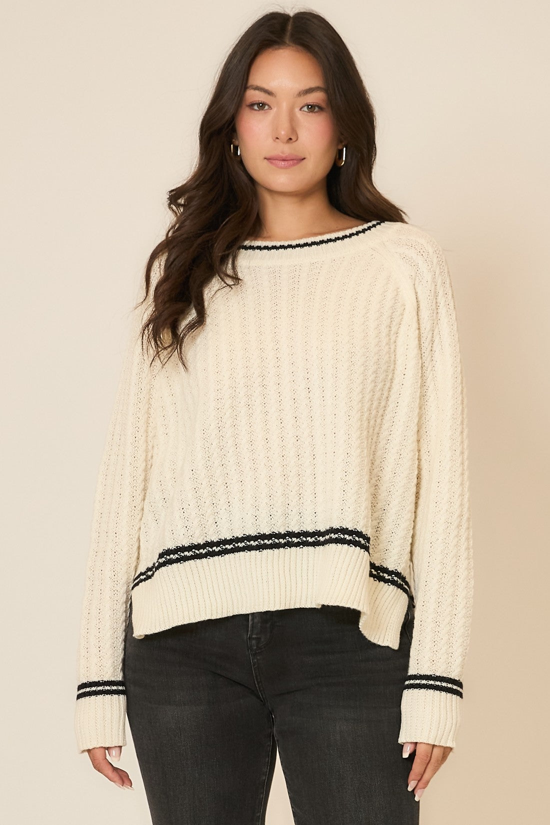 Soft Cable Knit Oversize Sweater-Sweaters-Krush Kandy, Women's Online Fashion Boutique Located in Phoenix, Arizona (Scottsdale Area)