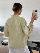 Embroidered Long Sleeve Blouse-Blouses-Krush Kandy, Women's Online Fashion Boutique Located in Phoenix, Arizona (Scottsdale Area)