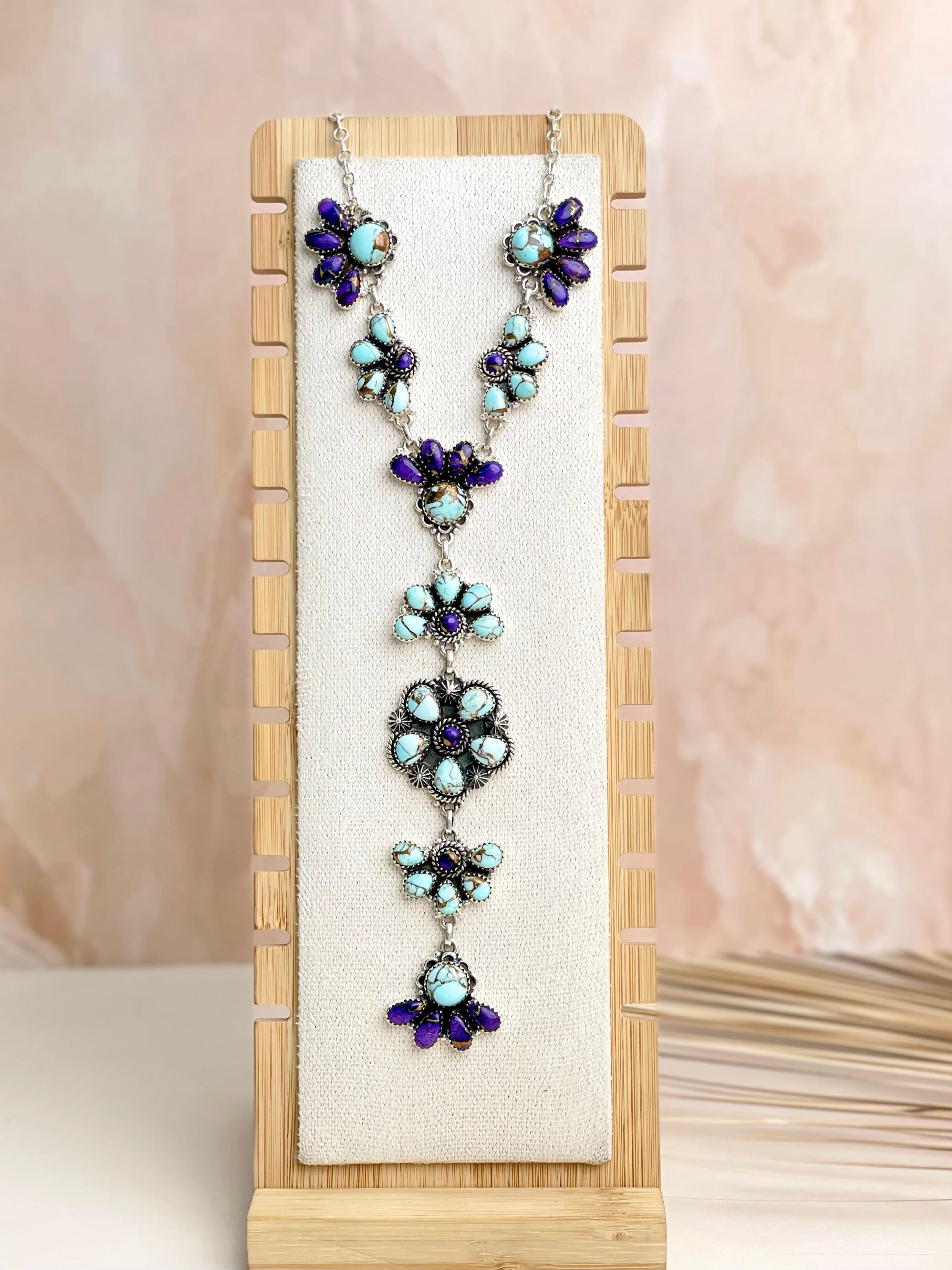 Perfect Touch Dahlia Cluster Necklace-Necklaces-Krush Kandy, Women's Online Fashion Boutique Located in Phoenix, Arizona (Scottsdale Area)