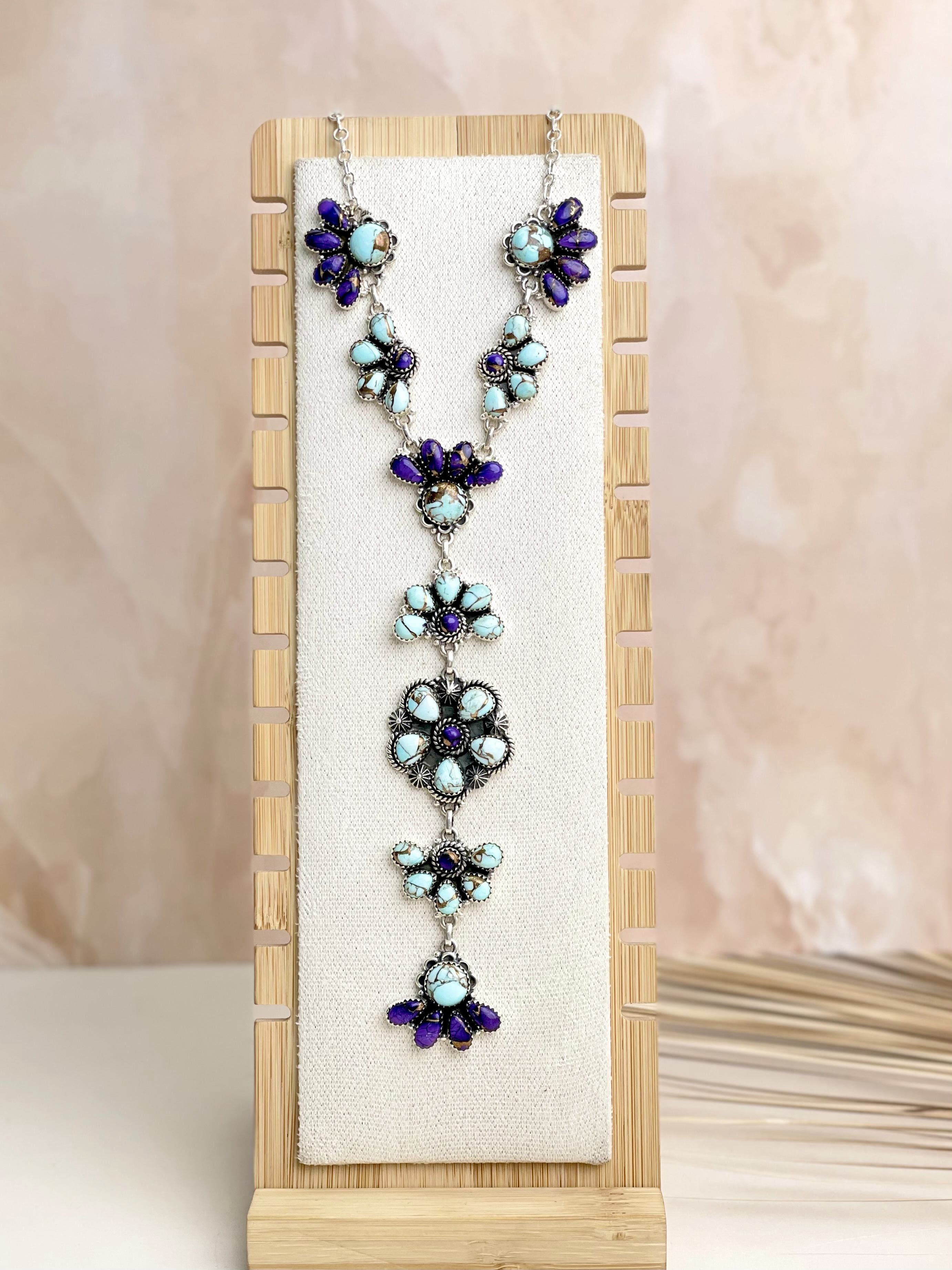 Perfect Touch Dahlia Cluster Necklace-Necklaces-Krush Kandy, Women's Online Fashion Boutique Located in Phoenix, Arizona (Scottsdale Area)
