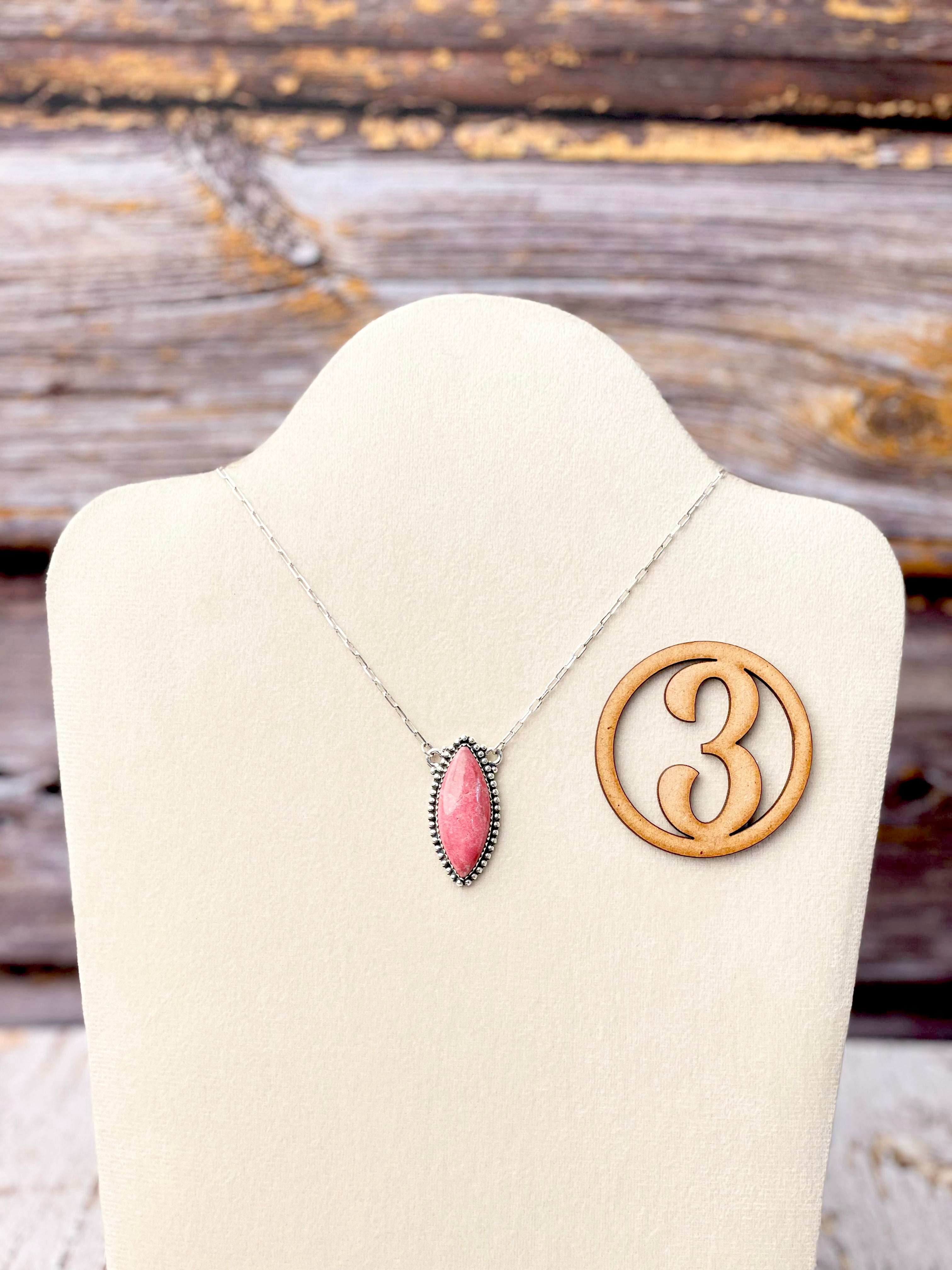 Thulite Slab Necklaces-Necklaces-Krush Kandy, Women's Online Fashion Boutique Located in Phoenix, Arizona (Scottsdale Area)