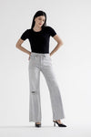 High Rise Wide Leg With Raw Hem Jeans-Denim-Krush Kandy, Women's Online Fashion Boutique Located in Phoenix, Arizona (Scottsdale Area)
