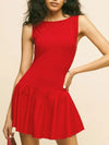 Sleeveless Ruched Mini Tank Dress-dress-Krush Kandy, Women's Online Fashion Boutique Located in Phoenix, Arizona (Scottsdale Area)