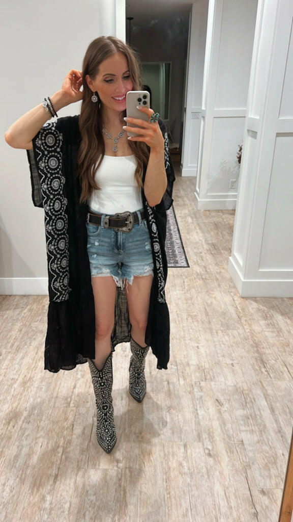 Vintage Leather Belt with Western Buckle .-Belts-Krush Kandy, Women's Online Fashion Boutique Located in Phoenix, Arizona (Scottsdale Area)