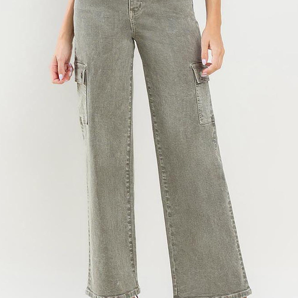 Vervet by Flying Monkey 90's Super High Rise Cargo Jeans-Krush Kandy, Women's Online Fashion Boutique Located in Phoenix, Arizona (Scottsdale Area)