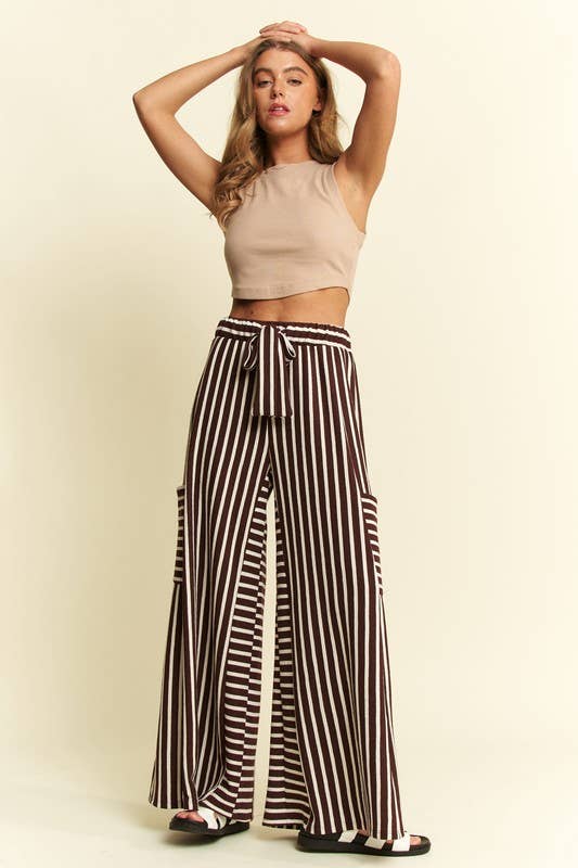 STRIPE WIDE LEG PANTS-PANTS-Krush Kandy, Women's Online Fashion Boutique Located in Phoenix, Arizona (Scottsdale Area)