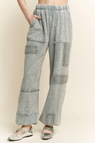 MineralWash Eyelet detailed Boho Joggers-Krush Kandy, Women's Online Fashion Boutique Located in Phoenix, Arizona (Scottsdale Area)