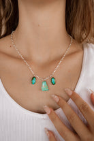 Three Stone Cluster Necklaces-Necklaces-Krush Kandy, Women's Online Fashion Boutique Located in Phoenix, Arizona (Scottsdale Area)