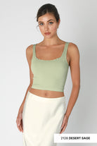 Lettuce Edge Crop Top-Tanks-Krush Kandy, Women's Online Fashion Boutique Located in Phoenix, Arizona (Scottsdale Area)