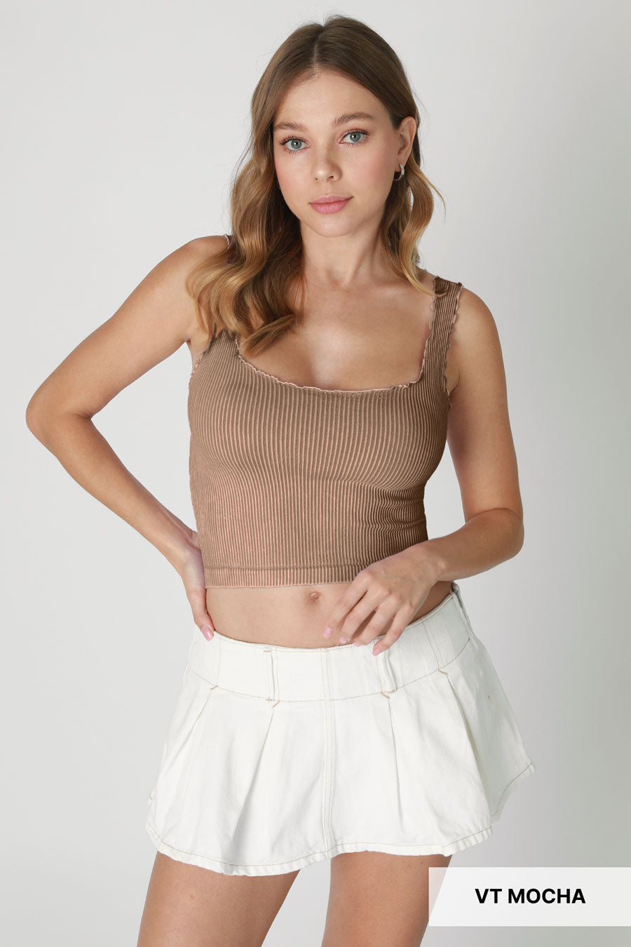 Lettuce Edge Crop Top-Tanks-Krush Kandy, Women's Online Fashion Boutique Located in Phoenix, Arizona (Scottsdale Area)