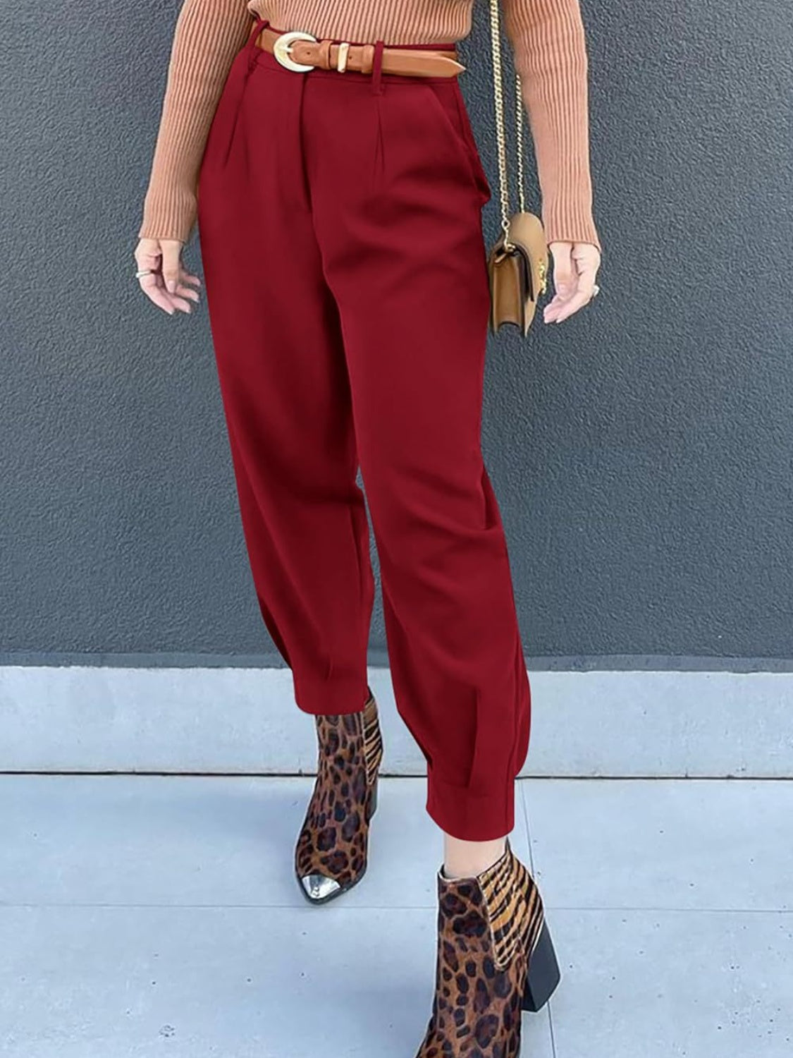 High Waist Cropped Pants-Krush Kandy, Women's Online Fashion Boutique Located in Phoenix, Arizona (Scottsdale Area)