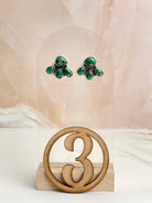 Irish Green Dahlia Studs sno 1-Earrings-Krush Kandy, Women's Online Fashion Boutique Located in Phoenix, Arizona (Scottsdale Area)