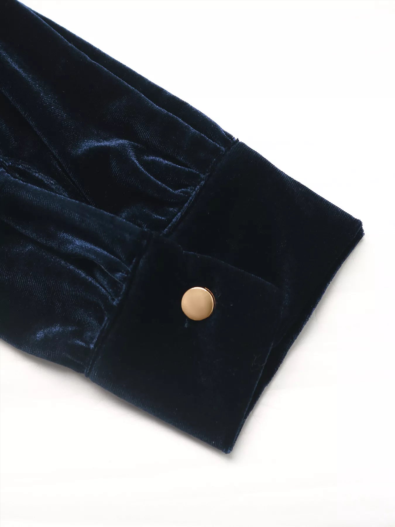 Velvet Button Front Long Sleeve Blouse-Tops-Krush Kandy, Women's Online Fashion Boutique Located in Phoenix, Arizona (Scottsdale Area)