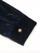 Velvet Button Front Long Sleeve Blouse-Tops-Krush Kandy, Women's Online Fashion Boutique Located in Phoenix, Arizona (Scottsdale Area)