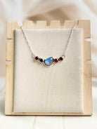 Celestial Spring Moonstone Tilted Pear Bar Necklace-Necklaces-Krush Kandy, Women's Online Fashion Boutique Located in Phoenix, Arizona (Scottsdale Area)