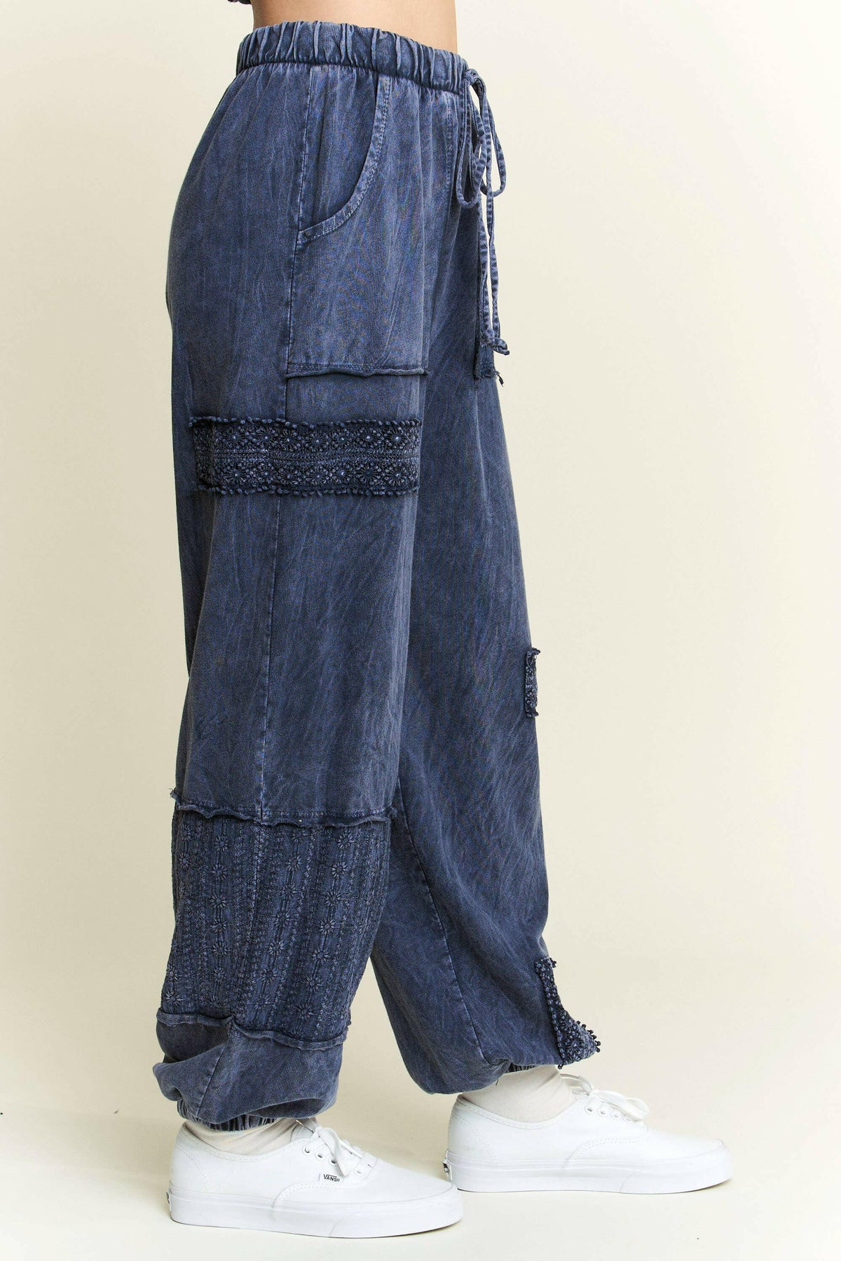 MineralWash Eyelet detailed Boho Joggers-Krush Kandy, Women's Online Fashion Boutique Located in Phoenix, Arizona (Scottsdale Area)