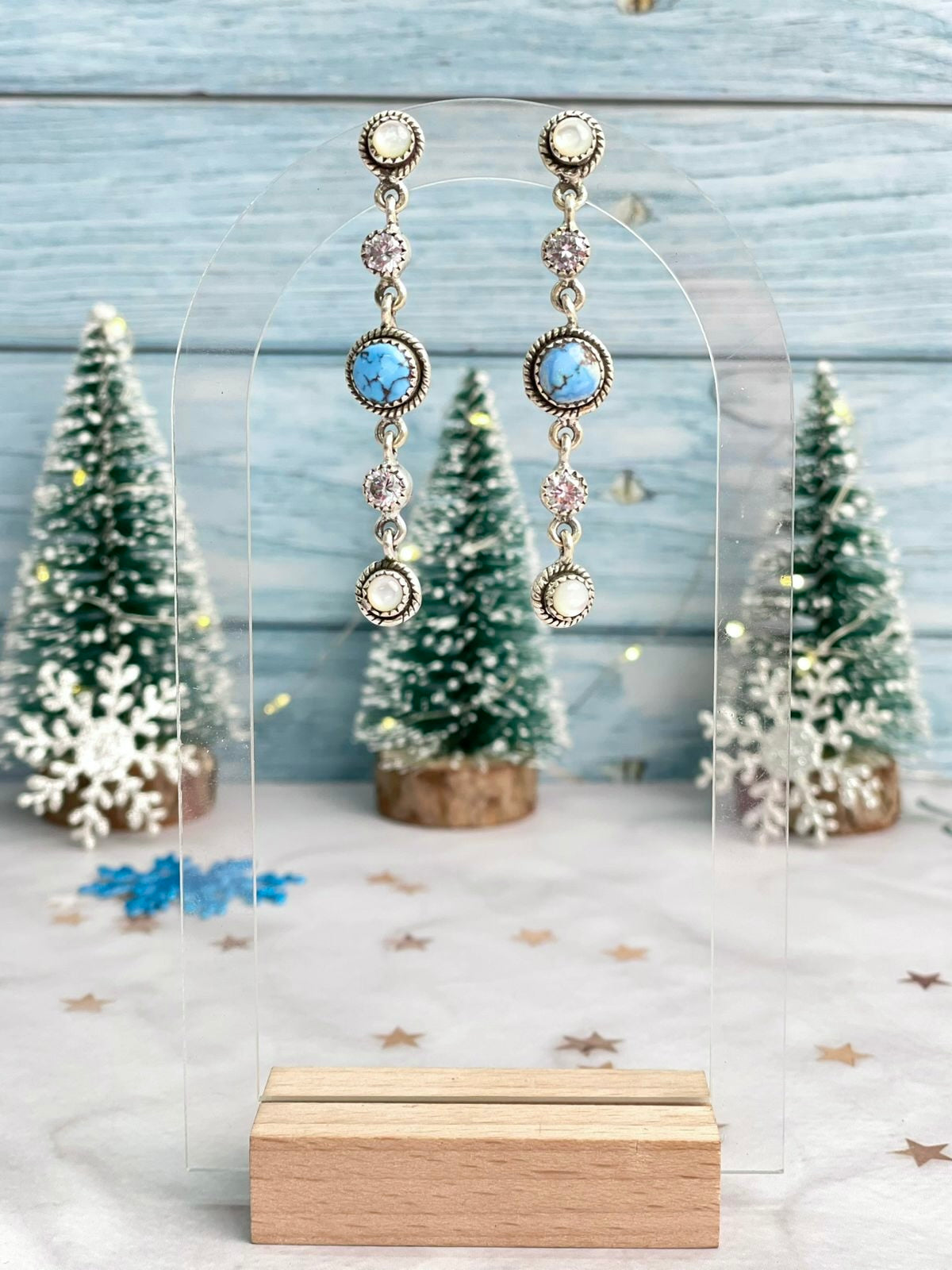 Winter Frost Long Drop Studs-Earrings-Krush Kandy, Women&#39;s Online Fashion Boutique Located in Phoenix, Arizona (Scottsdale Area)