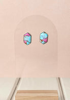 Cotton Candy Slab Studs Bno. 26-Earrings-Krush Kandy, Women's Online Fashion Boutique Located in Phoenix, Arizona (Scottsdale Area)