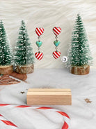 Holly Jolly Red & White Christmas Earrings-Earrings-Krush Kandy, Women's Online Fashion Boutique Located in Phoenix, Arizona (Scottsdale Area)