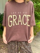 Let Us Say Grace Mock Neck Tee-Krush Kandy, Women's Online Fashion Boutique Located in Phoenix, Arizona (Scottsdale Area)