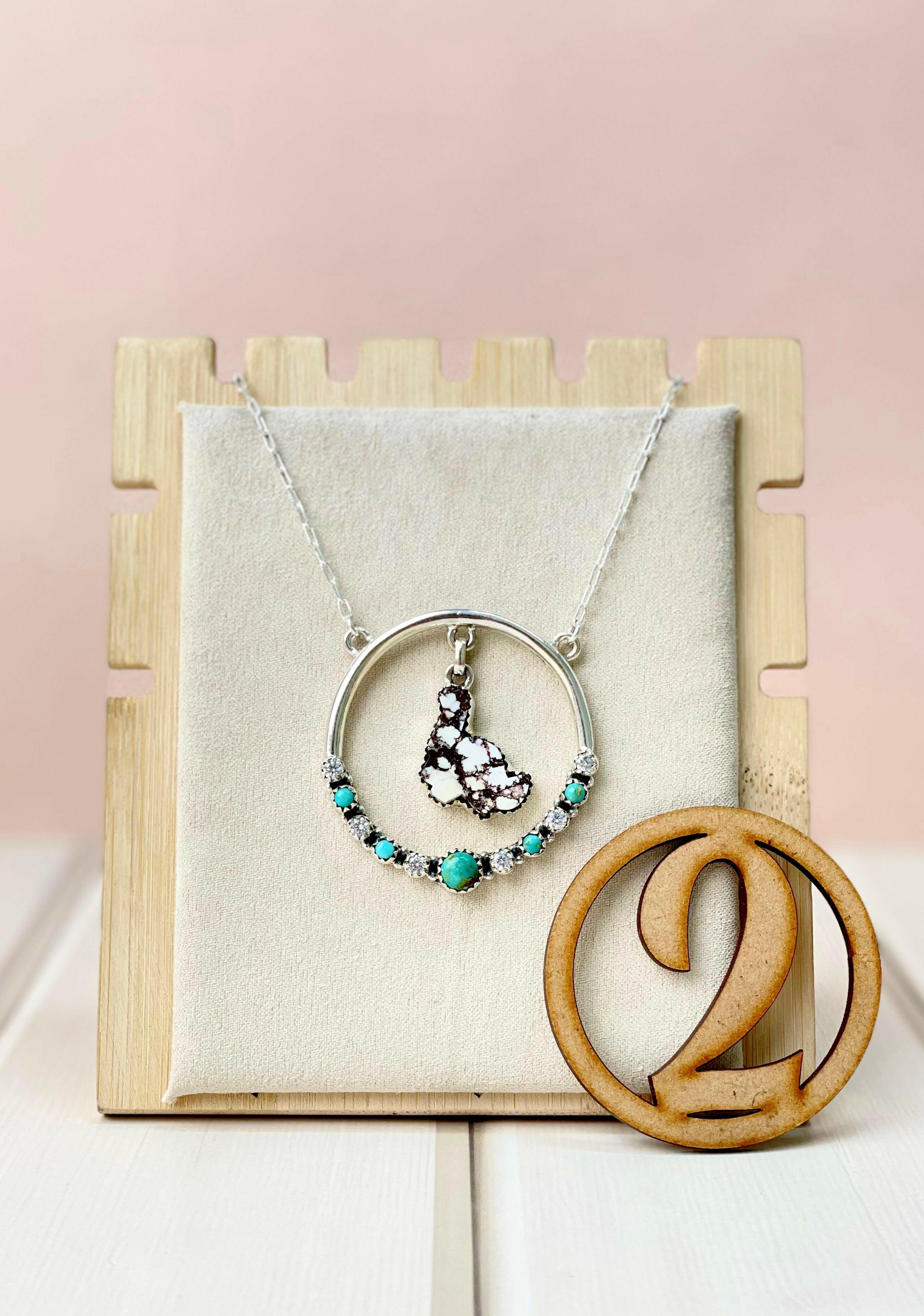 Dino in the Wild Circle Chain Pendant-Necklaces-Krush Kandy, Women's Online Fashion Boutique Located in Phoenix, Arizona (Scottsdale Area)