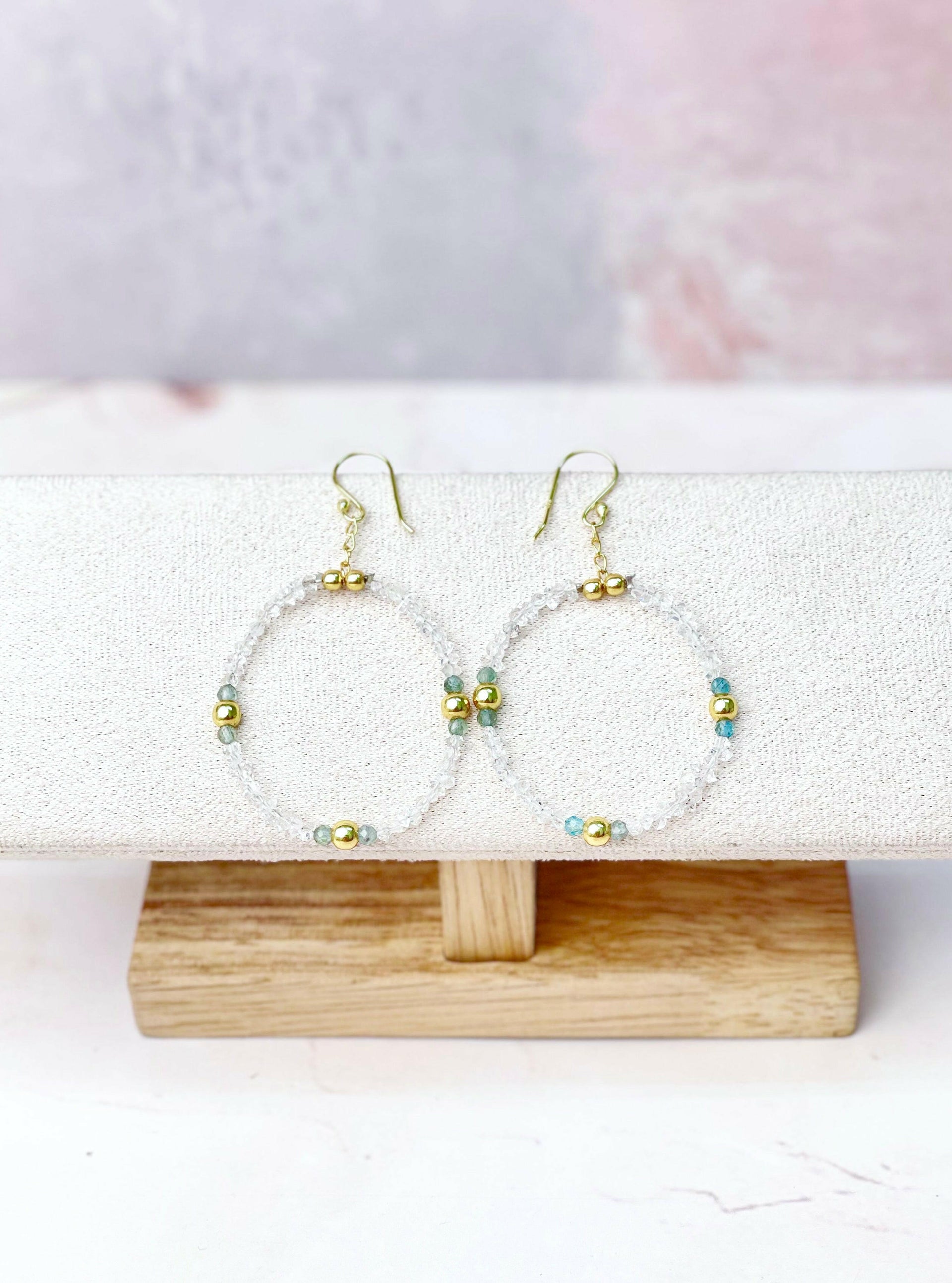 Herkimer Bling Multi Gem Oval Earrings-Earrings-Krush Kandy, Women's Online Fashion Boutique Located in Phoenix, Arizona (Scottsdale Area)