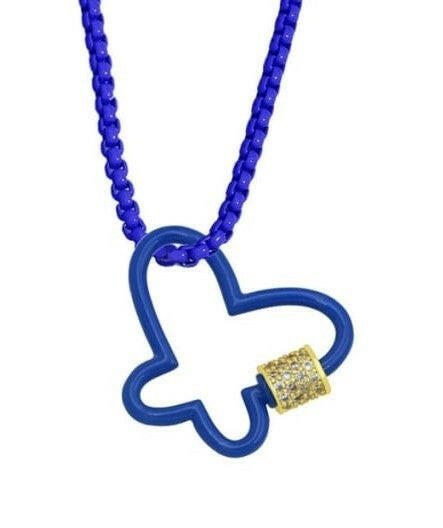 (7 Options) Floating Butterfly Enamel Chain Link Necklace-Necklaces-Krush Kandy, Women's Online Fashion Boutique Located in Phoenix, Arizona (Scottsdale Area)
