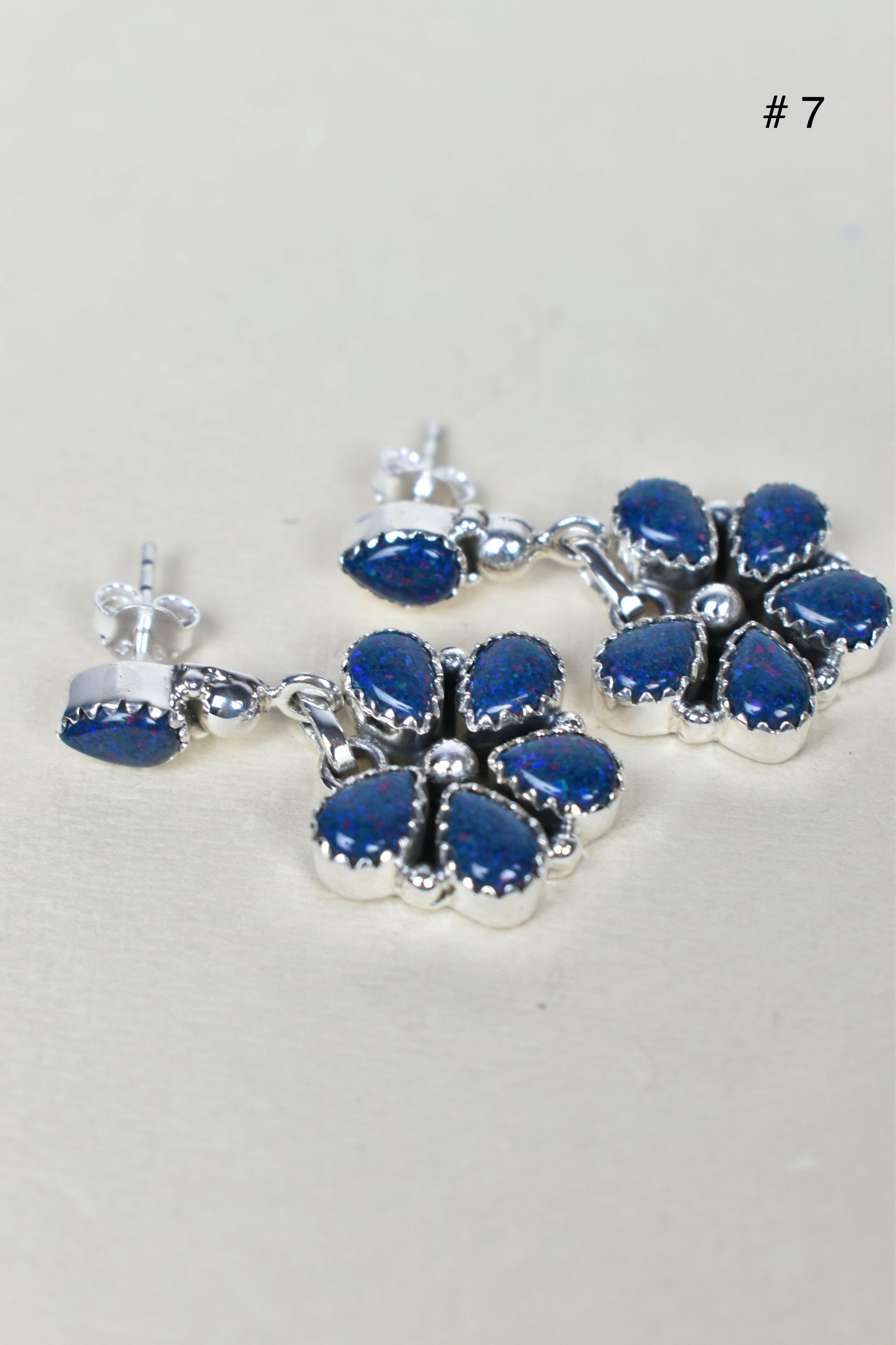 Pentapetal Post Sterling Silver Earrings-Drop Earrings-Krush Kandy, Women's Online Fashion Boutique Located in Phoenix, Arizona (Scottsdale Area)