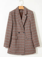 Houndstooth Lapel Collar Blazer-Blazers-Krush Kandy, Women's Online Fashion Boutique Located in Phoenix, Arizona (Scottsdale Area)
