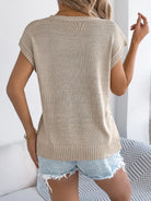 Cable-Knit Round Neck Knit Top-Tops-Krush Kandy, Women's Online Fashion Boutique Located in Phoenix, Arizona (Scottsdale Area)