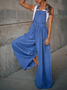 Wide Leg Denim Overalls-Jumpsuits & Rompers-Krush Kandy, Women's Online Fashion Boutique Located in Phoenix, Arizona (Scottsdale Area)