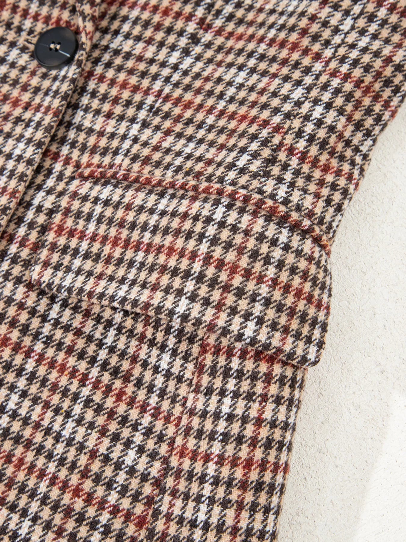 Houndstooth Lapel Collar Blazer-Blazers-Krush Kandy, Women's Online Fashion Boutique Located in Phoenix, Arizona (Scottsdale Area)