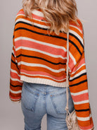 Stripe Drop Shoulder Cropped Sweater-Sweaters-Krush Kandy, Women's Online Fashion Boutique Located in Phoenix, Arizona (Scottsdale Area)