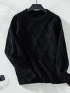 Geometric Round Neck Long Sleeve Sweater-Sweaters-Krush Kandy, Women's Online Fashion Boutique Located in Phoenix, Arizona (Scottsdale Area)