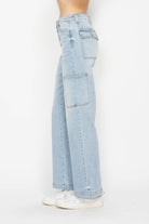 Judy Blue Full Size High Waist Straight Cargo Jeans-Jeans-Krush Kandy, Women's Online Fashion Boutique Located in Phoenix, Arizona (Scottsdale Area)