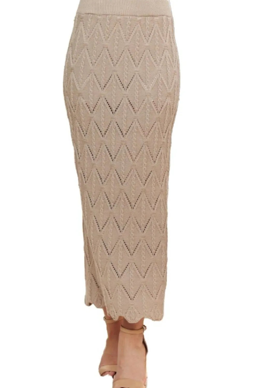 ADORA Scallop Trim Detail Knit Skirt-Skirts-Krush Kandy, Women's Online Fashion Boutique Located in Phoenix, Arizona (Scottsdale Area)