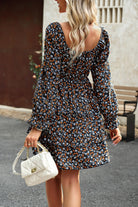 Devine Smocked Flounce Sleeve Ruffled Dress-Dresses-Krush Kandy, Women's Online Fashion Boutique Located in Phoenix, Arizona (Scottsdale Area)