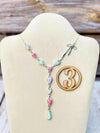Opal Heart & Sterling Bow Necklace-Necklaces-Krush Kandy, Women's Online Fashion Boutique Located in Phoenix, Arizona (Scottsdale Area)