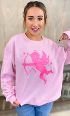 Cupid Valentine Sweatshirt-Graphic Tees-Krush Kandy, Women's Online Fashion Boutique Located in Phoenix, Arizona (Scottsdale Area)