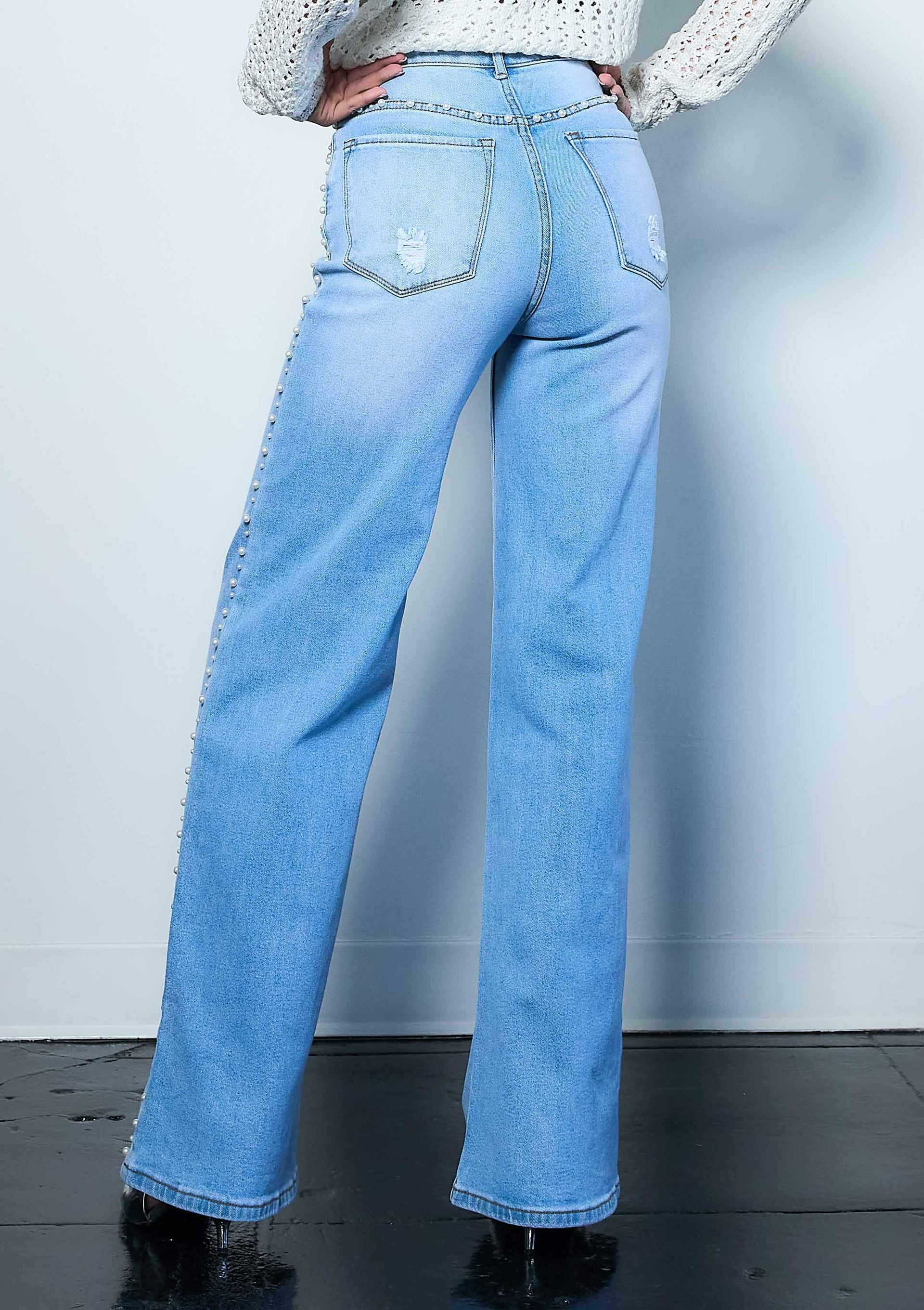 Pearl High-Rise Wide Leg Jeans-Jeans-Krush Kandy, Women's Online Fashion Boutique Located in Phoenix, Arizona (Scottsdale Area)