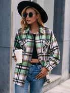 Ivy Lane Meet You Outside Plaid Button Down Curved Hem Shacket-Krush Kandy, Women's Online Fashion Boutique Located in Phoenix, Arizona (Scottsdale Area)