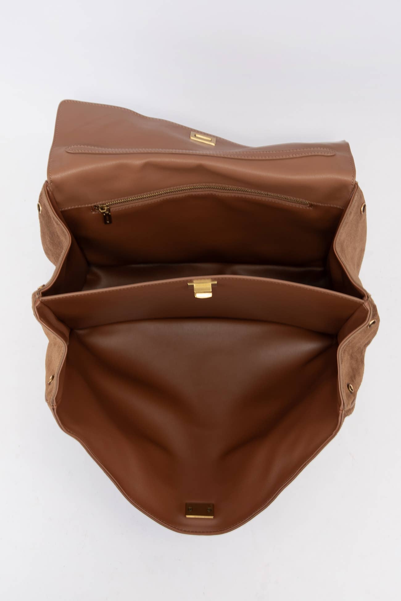 Genuine Suede Turn-Lock Satchel-handbags-Krush Kandy, Women's Online Fashion Boutique Located in Phoenix, Arizona (Scottsdale Area)