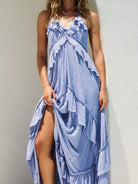 Ruffled Halter Neck Maxi Dress-Dresses-Krush Kandy, Women's Online Fashion Boutique Located in Phoenix, Arizona (Scottsdale Area)