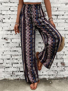 Printed High Waist Wide Leg Pants-Pants-Krush Kandy, Women's Online Fashion Boutique Located in Phoenix, Arizona (Scottsdale Area)