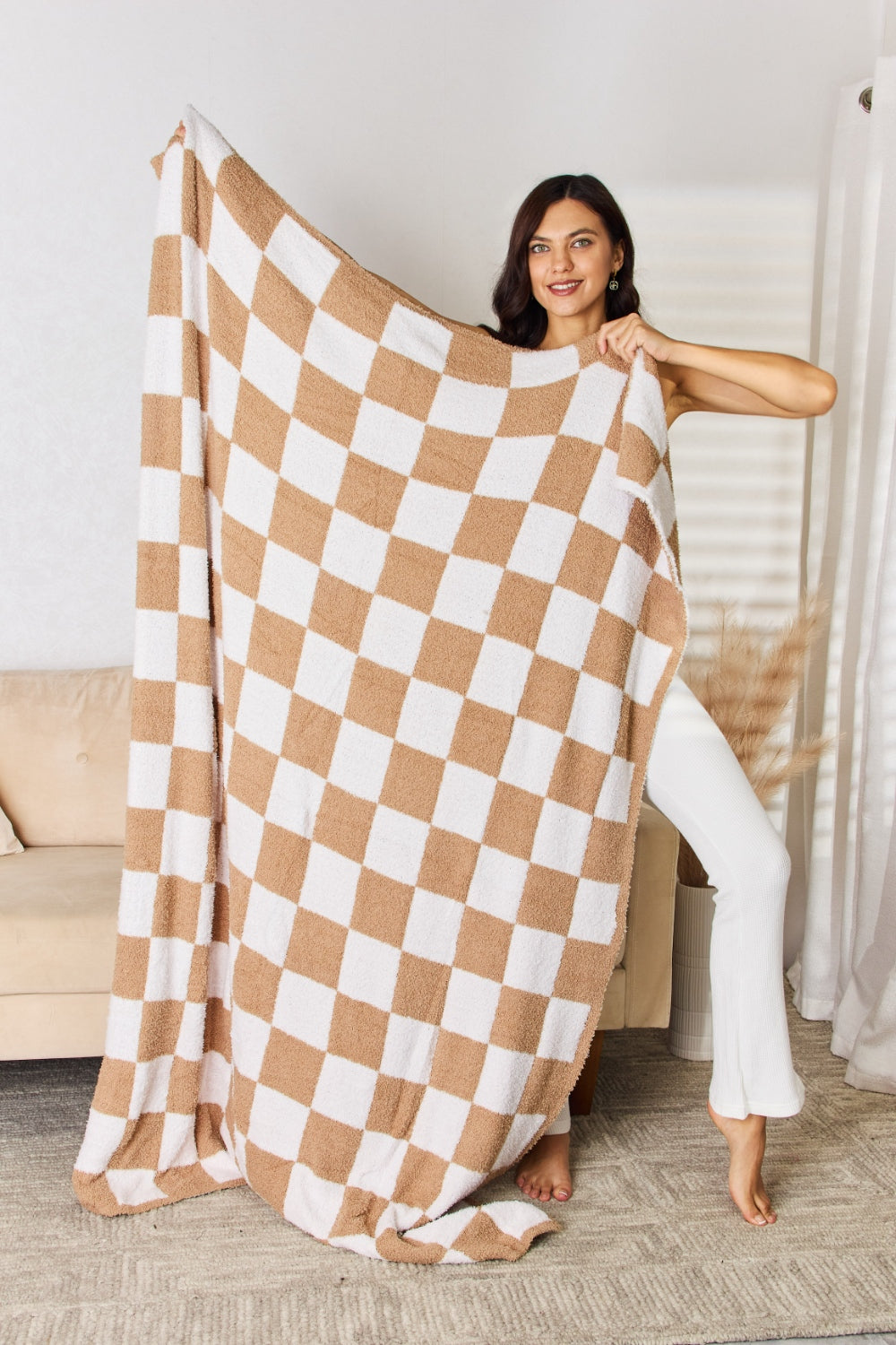 Cuddley Checkered Decorative Throw Blanket-Krush Kandy, Women's Online Fashion Boutique Located in Phoenix, Arizona (Scottsdale Area)