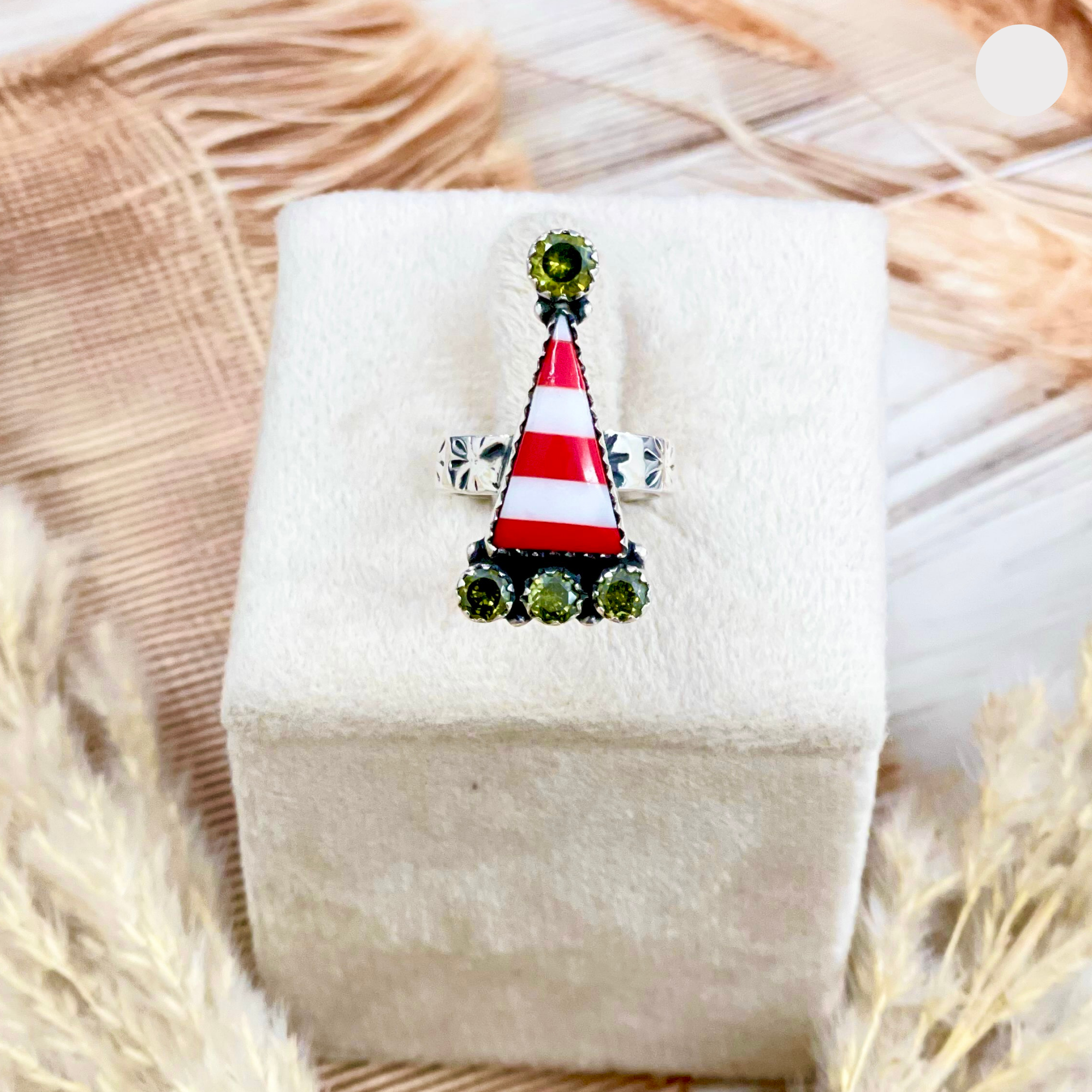 One Of A Kind Holiday Stripe Stone Rings-Ring Sizers-Krush Kandy, Women's Online Fashion Boutique Located in Phoenix, Arizona (Scottsdale Area)