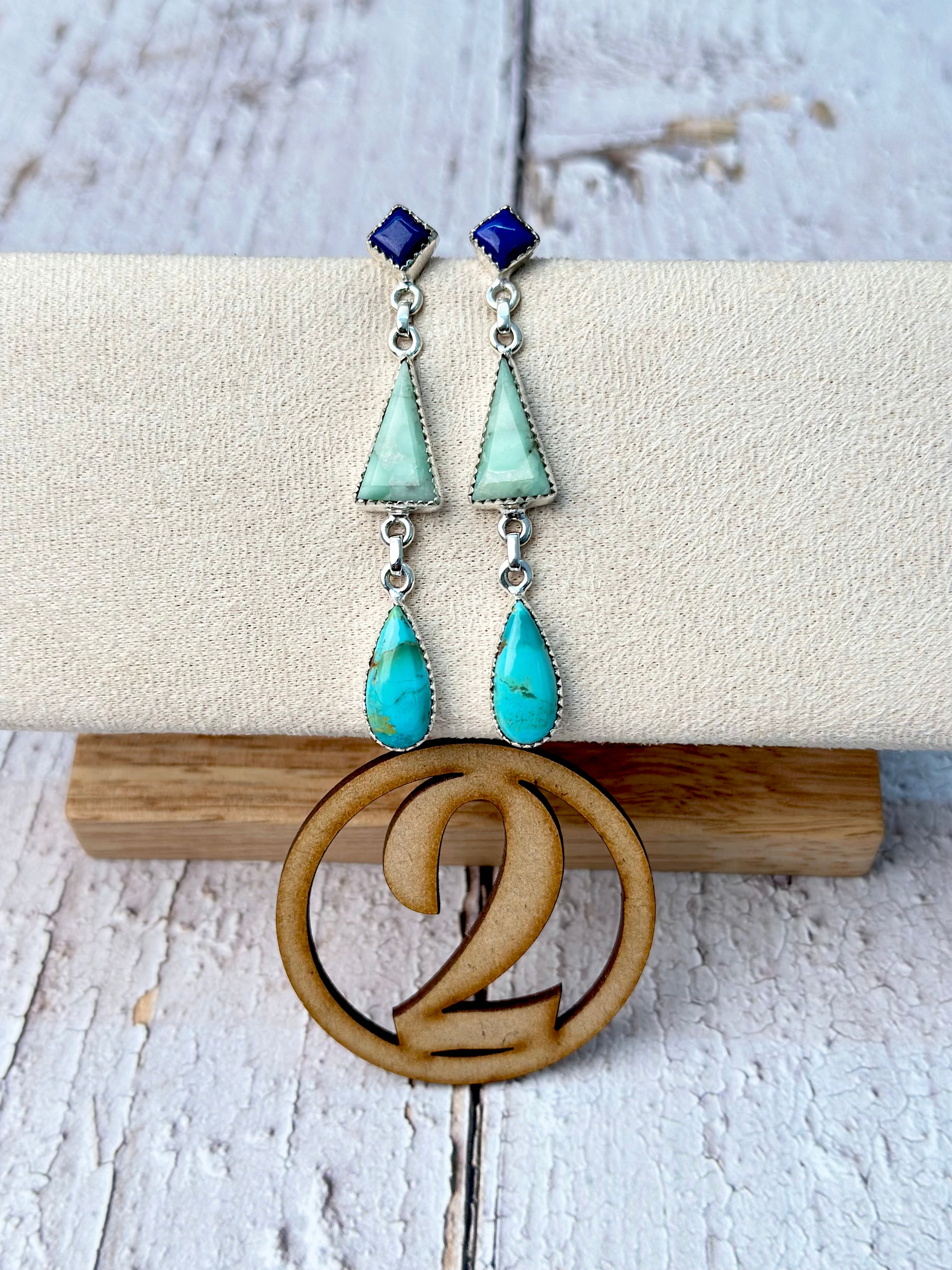 Paloma's Multi Stone Earrings-Earrings-Krush Kandy, Women's Online Fashion Boutique Located in Phoenix, Arizona (Scottsdale Area)