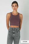 NIKIBIKI Vintage Chevron Highneck Crop Top-Tanks-Krush Kandy, Women's Online Fashion Boutique Located in Phoenix, Arizona (Scottsdale Area)